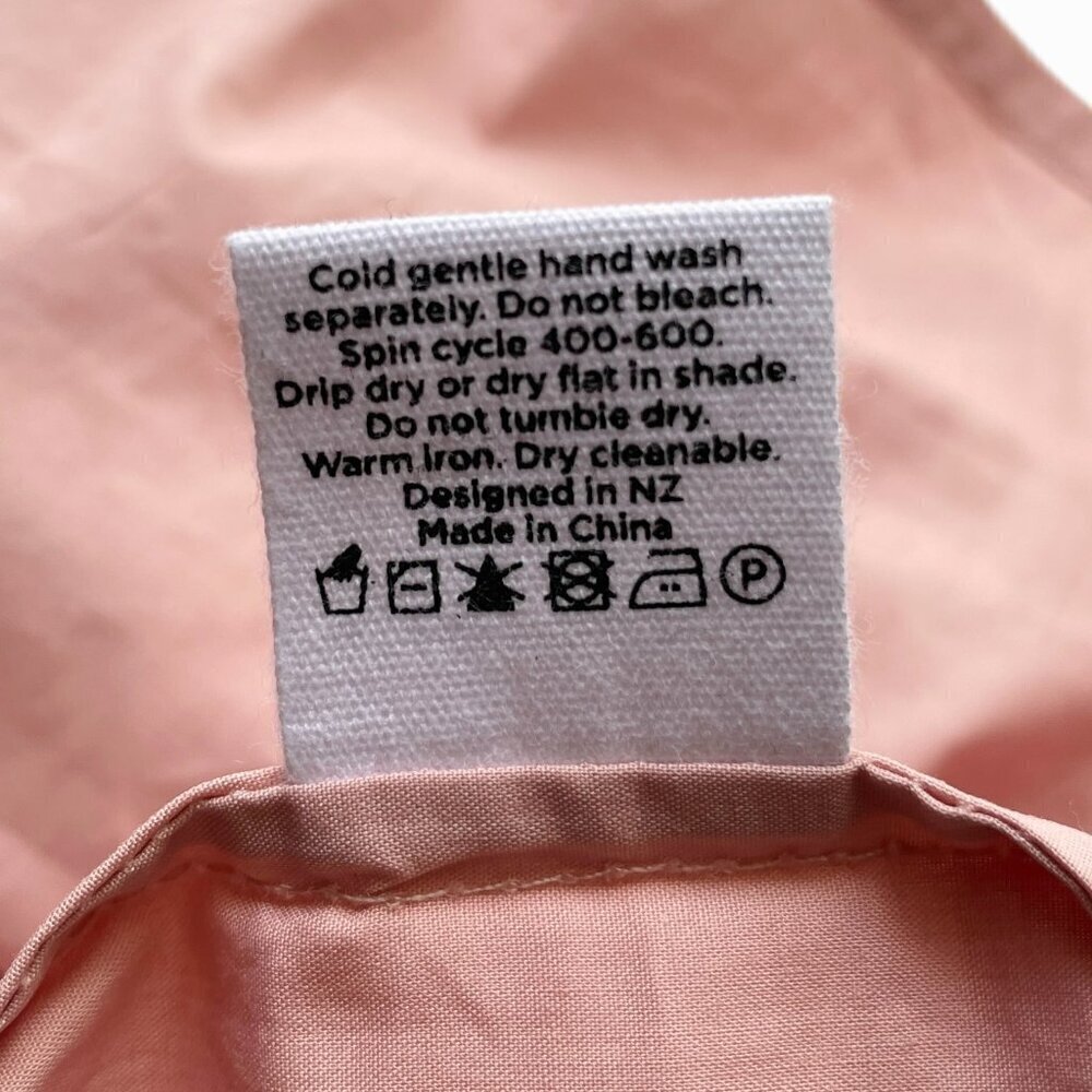Bird & Knoll Ida Dress Pink Cotton Maxi XS Smocked Strappy Cotton Resort - Picture 7 of 8